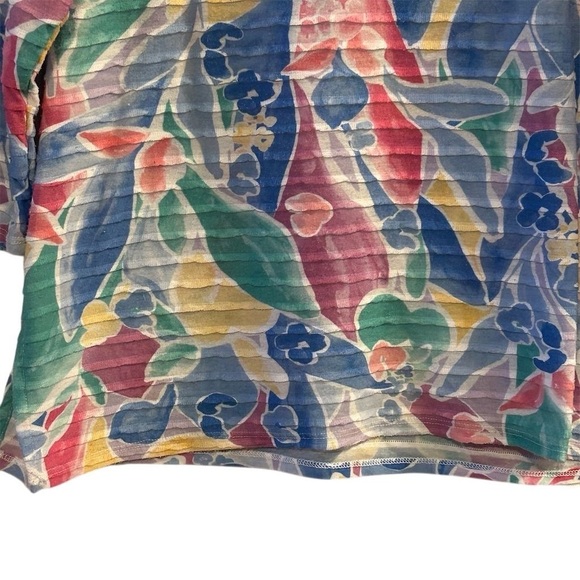 Alfred Dunner Women's Multicolor Abstract Print V-Neck Blouse Size M - Picture 4 of 7